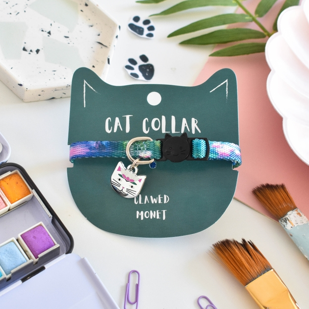 Clawed Monet Breakaway Cat Collar with Charm