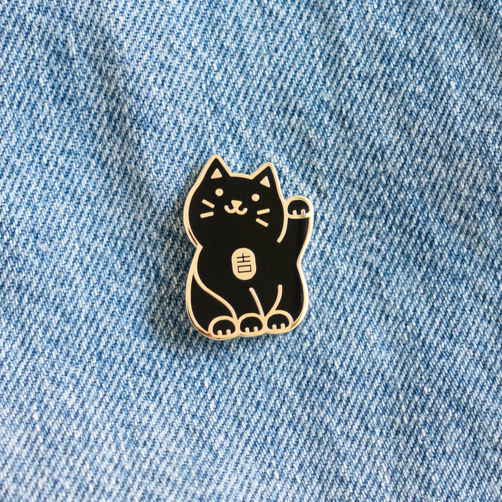 Lucky Cat enamel pin