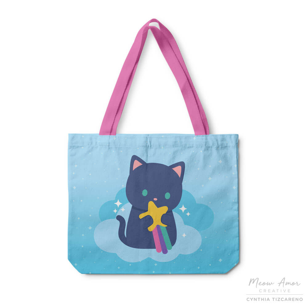 Shooting Star canvas tote