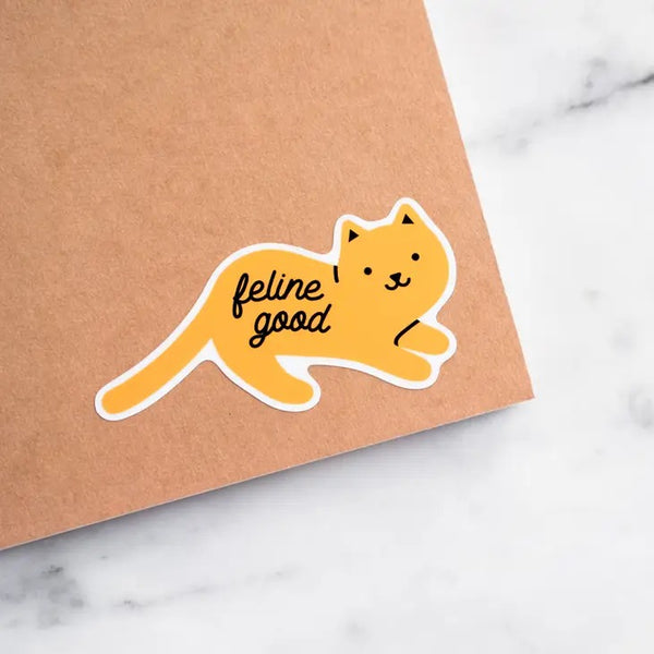 Feline Good Orange Cat Vinyl Sticker | Kitties & Cream