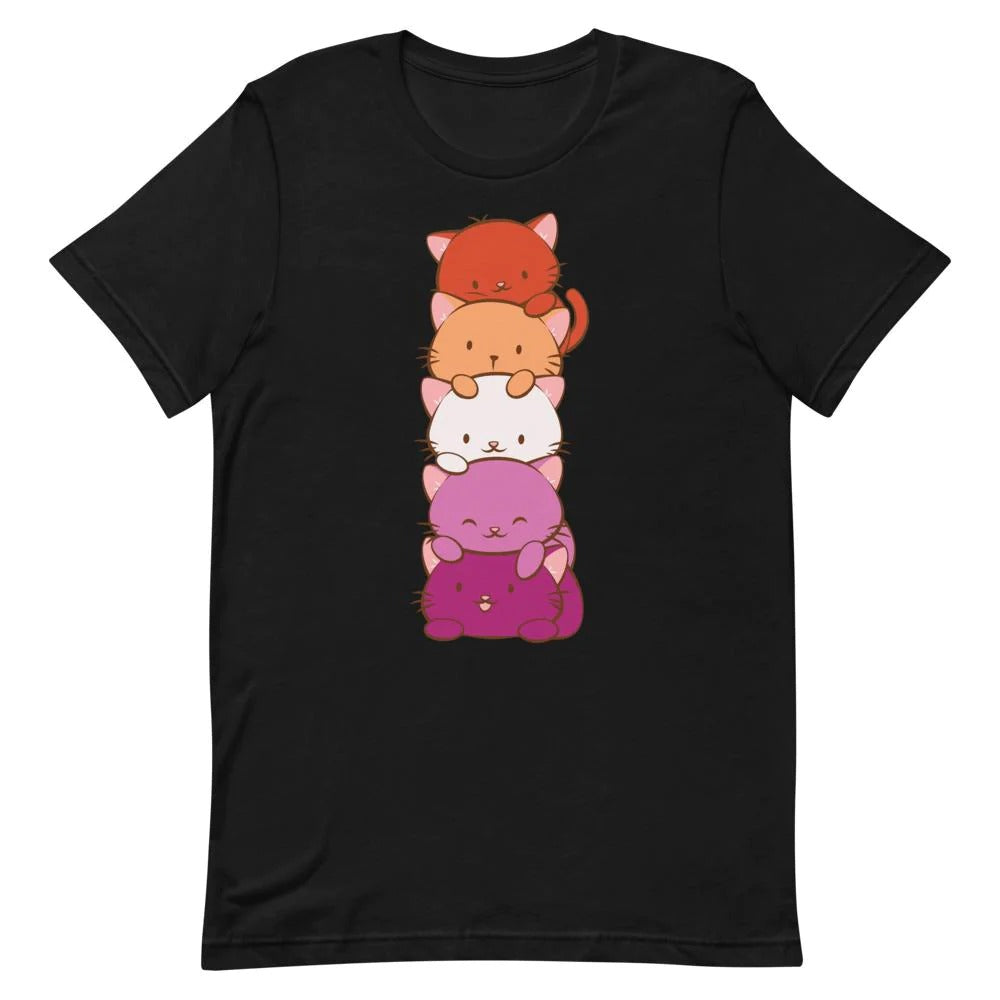 Lesbian Cat Pile t-shirt