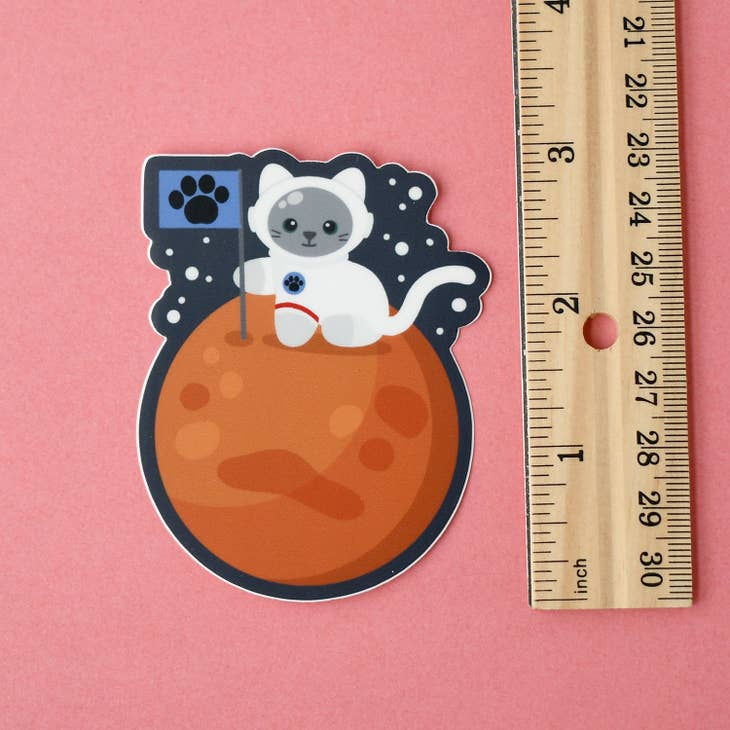 Cat Astronaut on Mars sticker