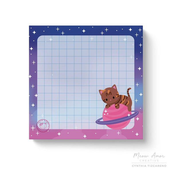 Planet Saturn Brown Tabby Tortie Torbie Cat Post-it Sticky Notes ...