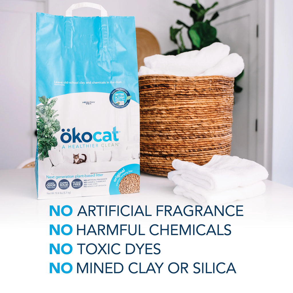 Okocat Original Premium Clumping Wood Cat Litter