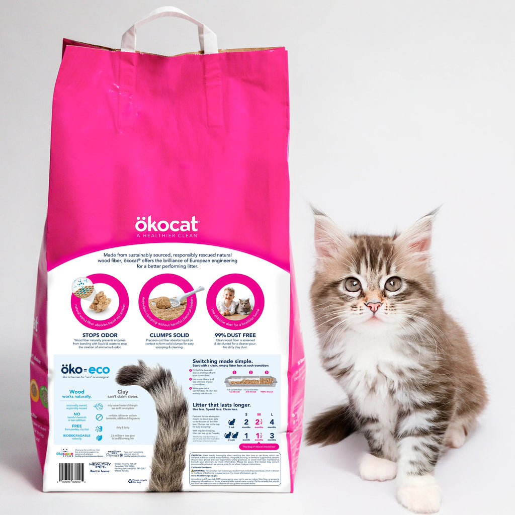 Okocat Super Soft Clumping Wood Cat Litter
