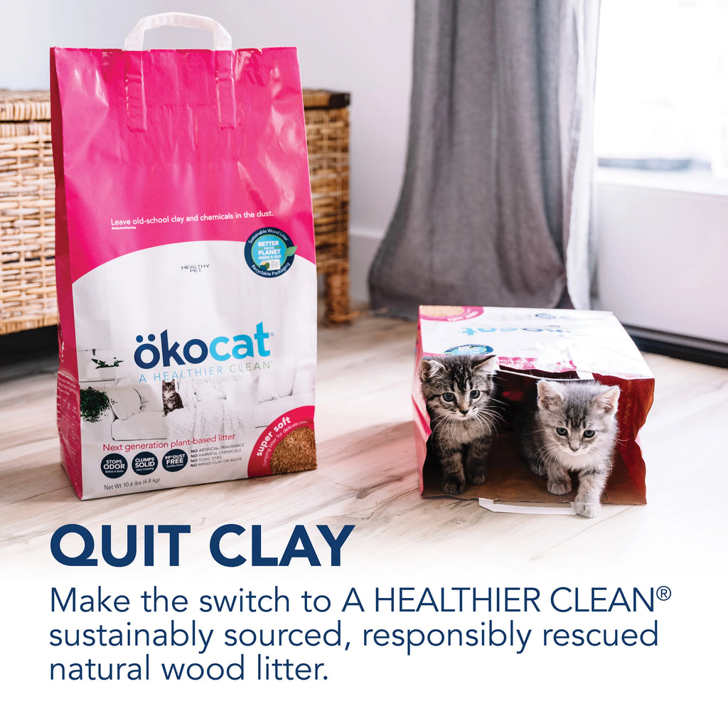 Okocat Super Soft Clumping Wood Cat Litter