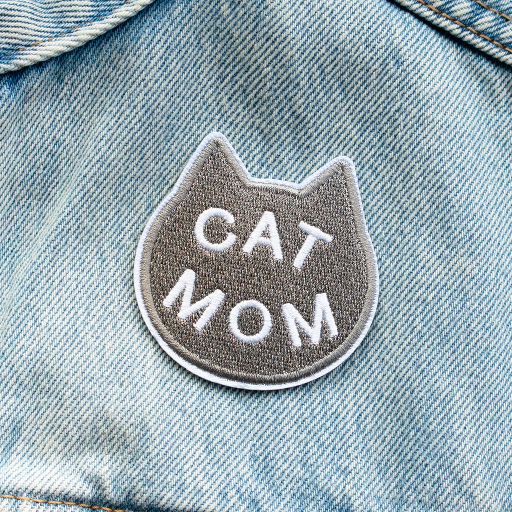 Cat Mom Embroidered Patch