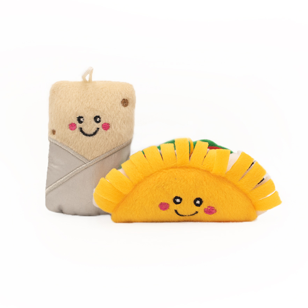 Taco & Burrito Plush Interactive Catnip Cat Toy