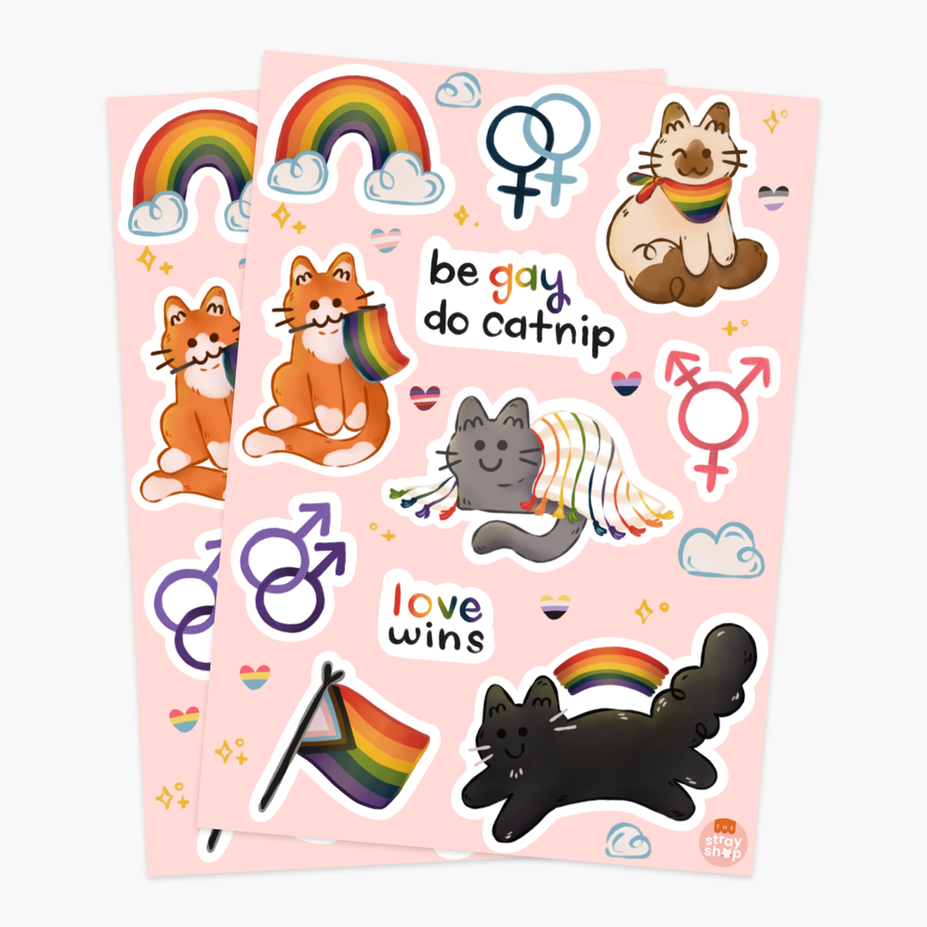 Pride Kitties Vinyl Sticker Sheet