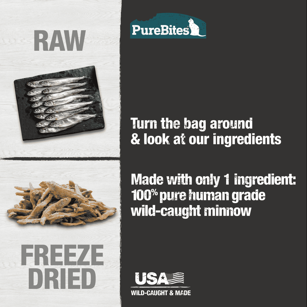 PureBites Freeze-Dried Minnow Cat Treats