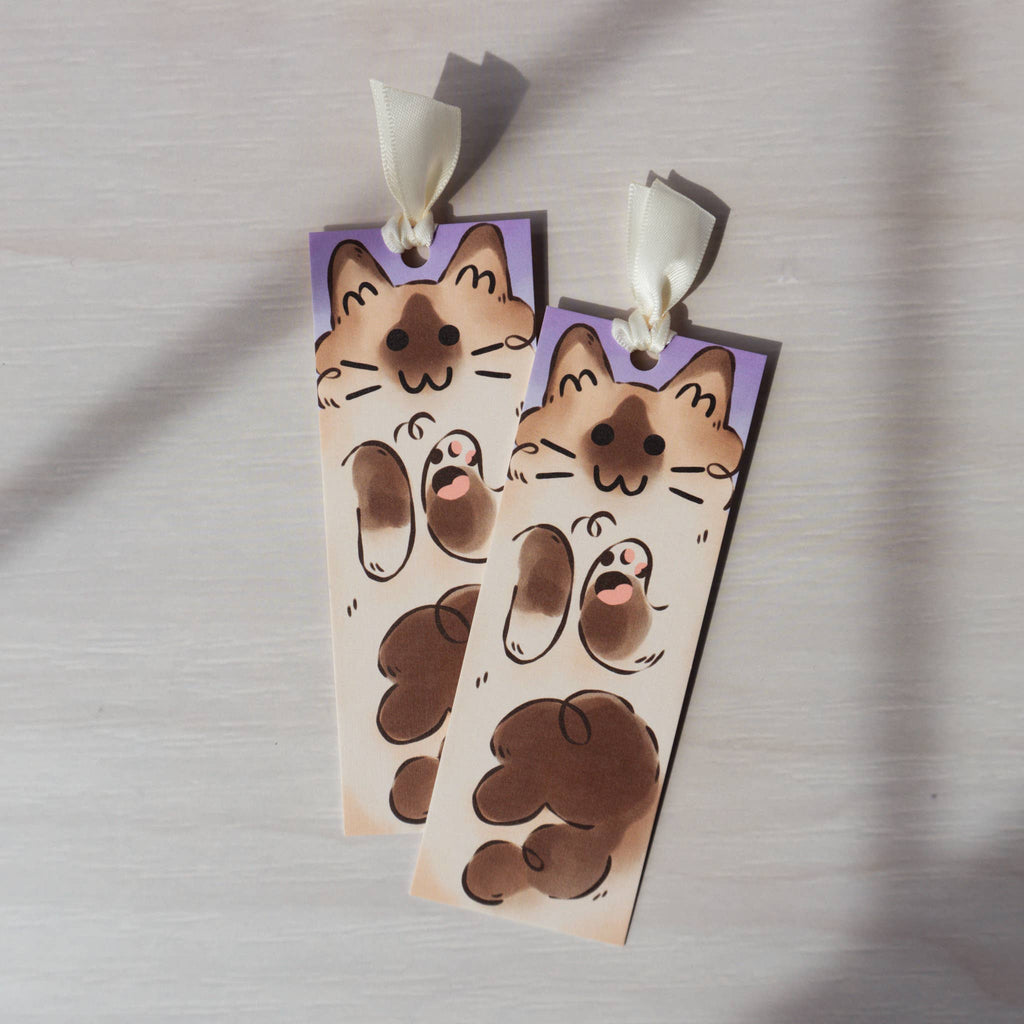 Fluffy Siamese Ragdoll Cat Bookmark