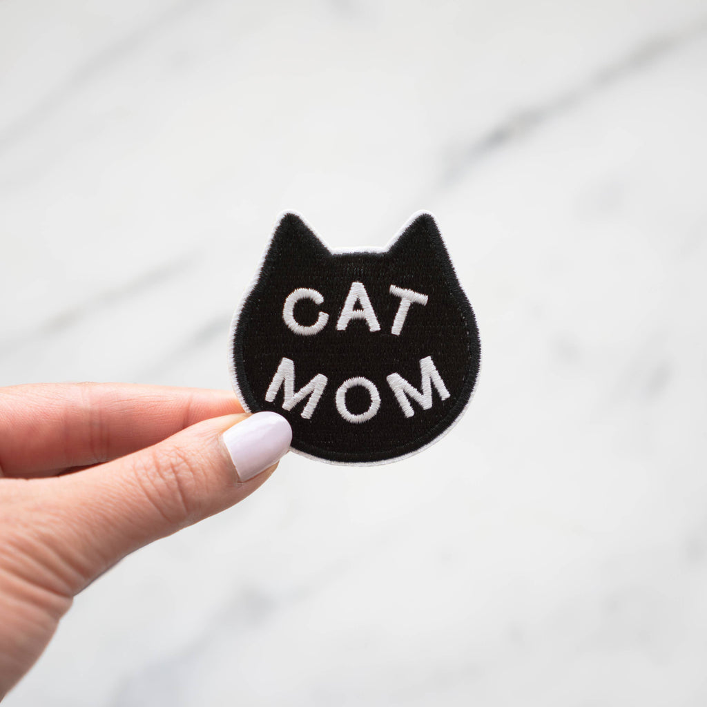 Cat Mom Embroidered Patch