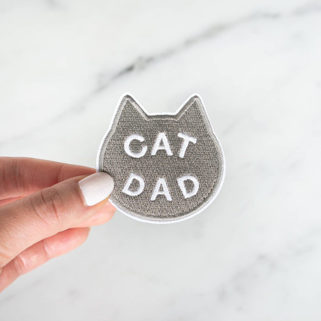 Cat Dad Embroidered Patch