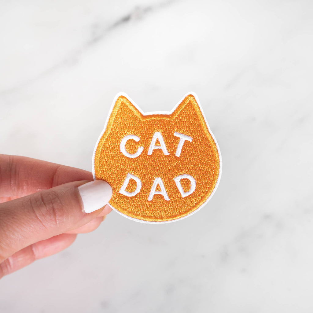 Cat Dad Embroidered Patch