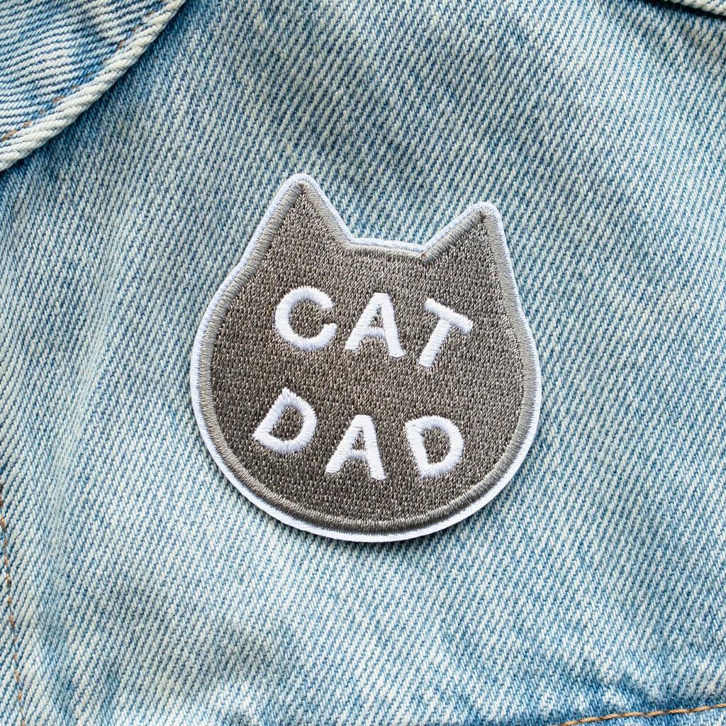 Cat Dad Embroidered Patch