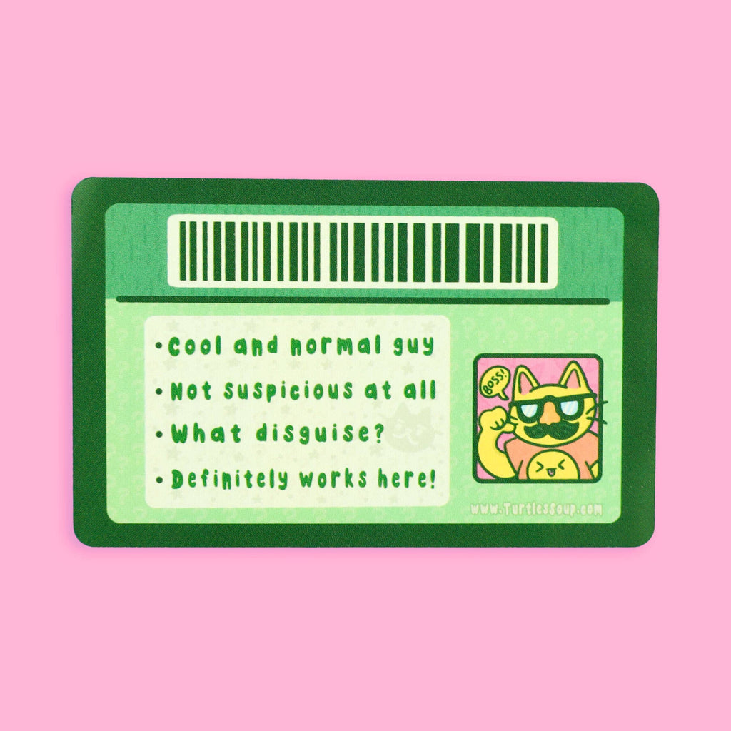 The Boss Cat Identification License Novelty ID Card