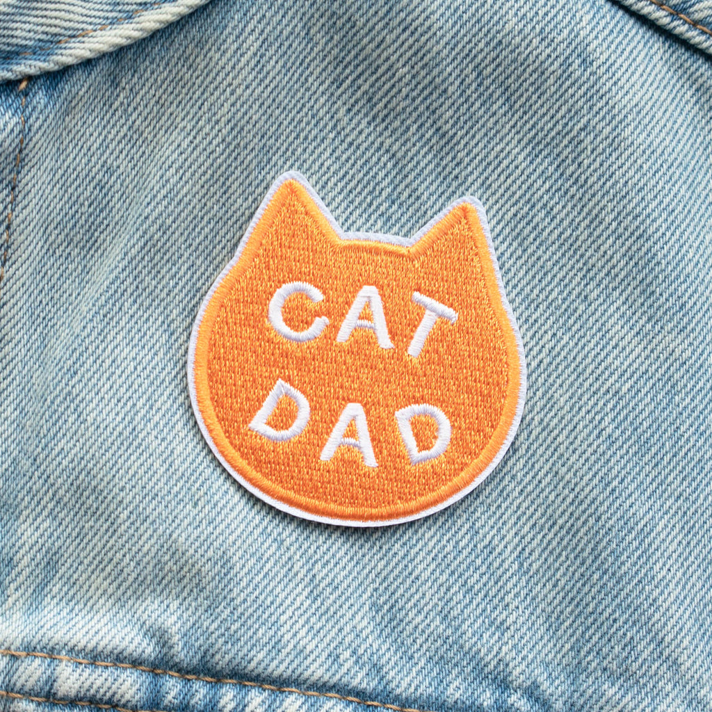 Cat Dad Embroidered Patch