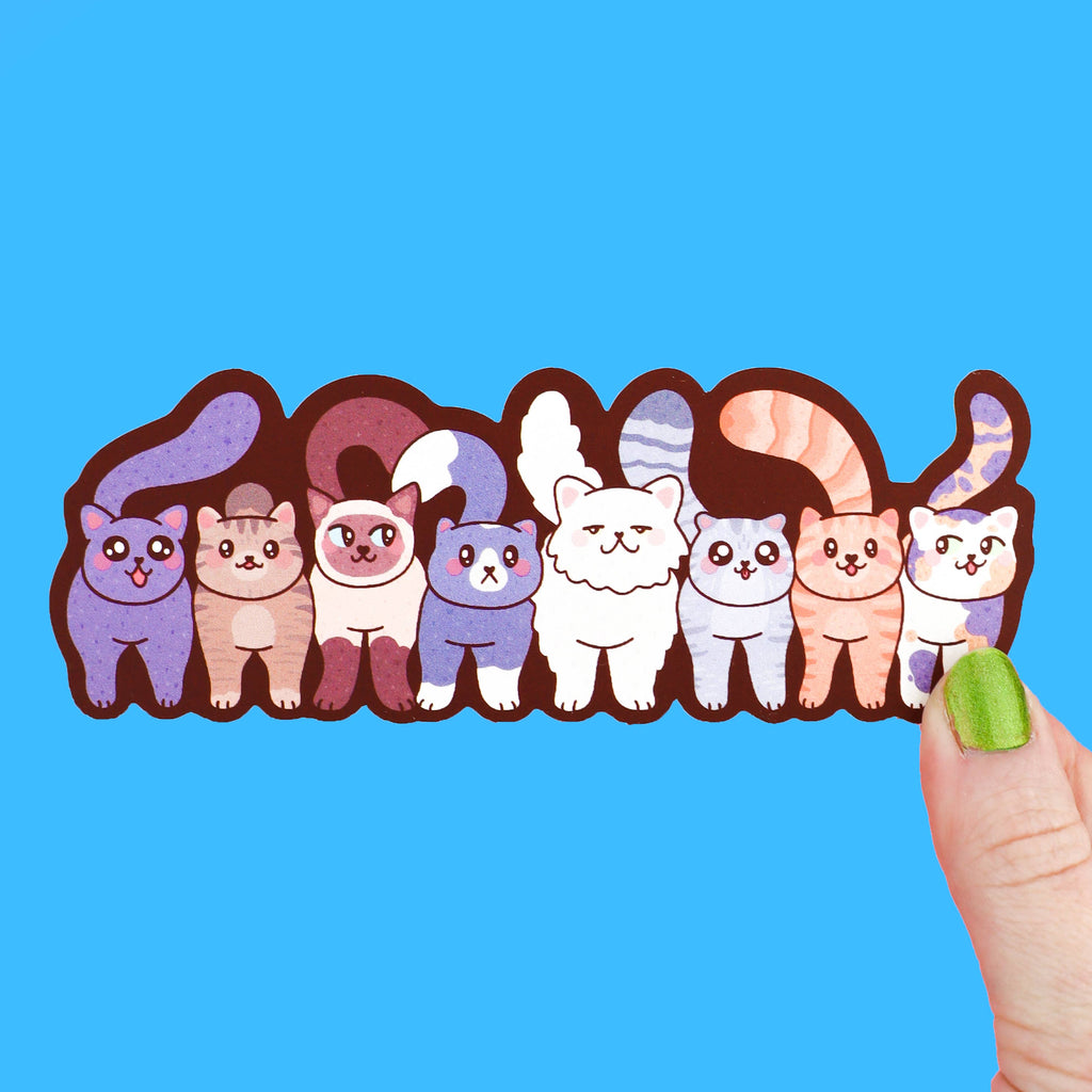 Row of Cats and Cat Butts Double-sided Bookmark