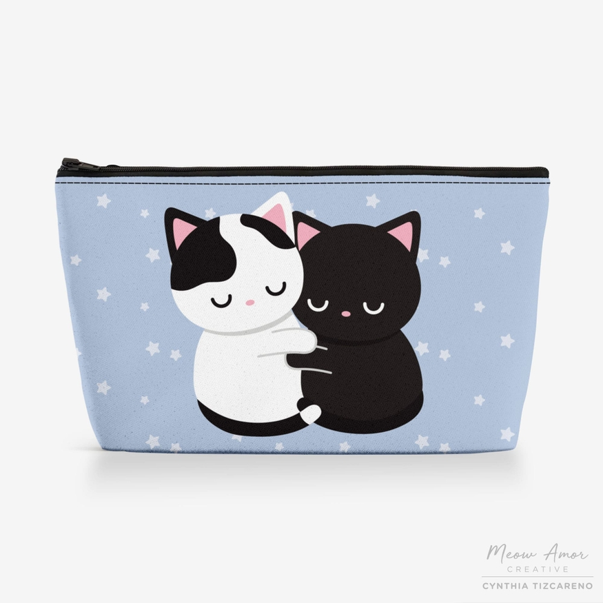 Cuddling Cats canvas zipper bag