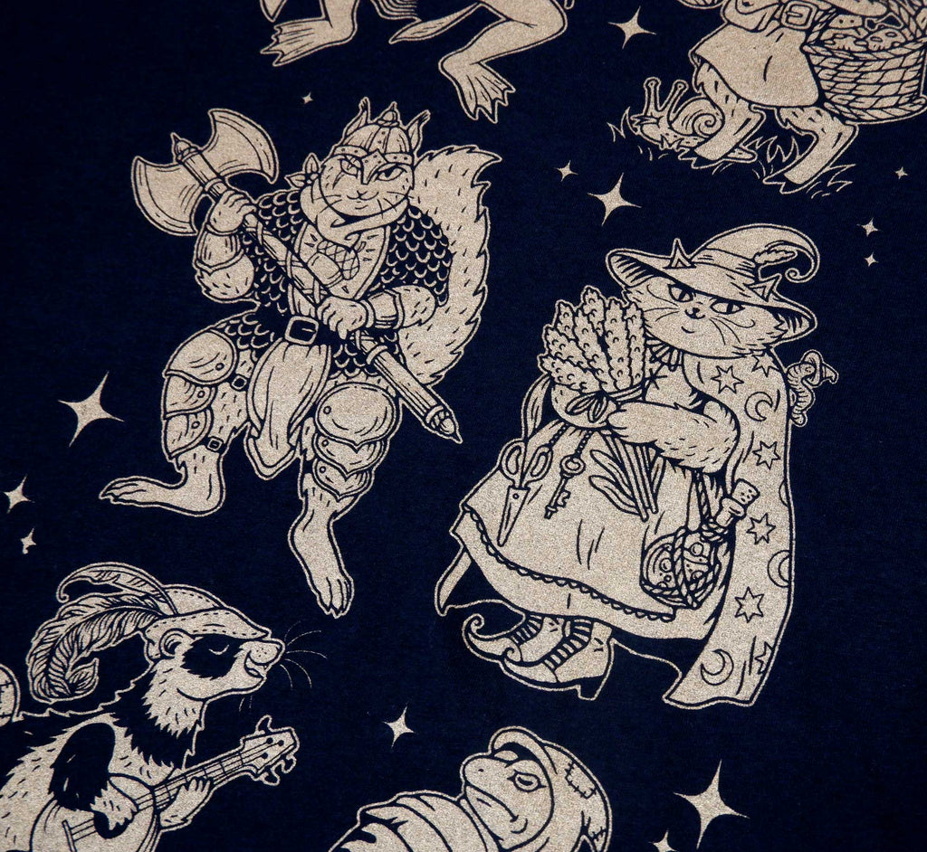 Join Our Quest Medieval Animals Universal Screen Printed Bella + Canvas T-shirt