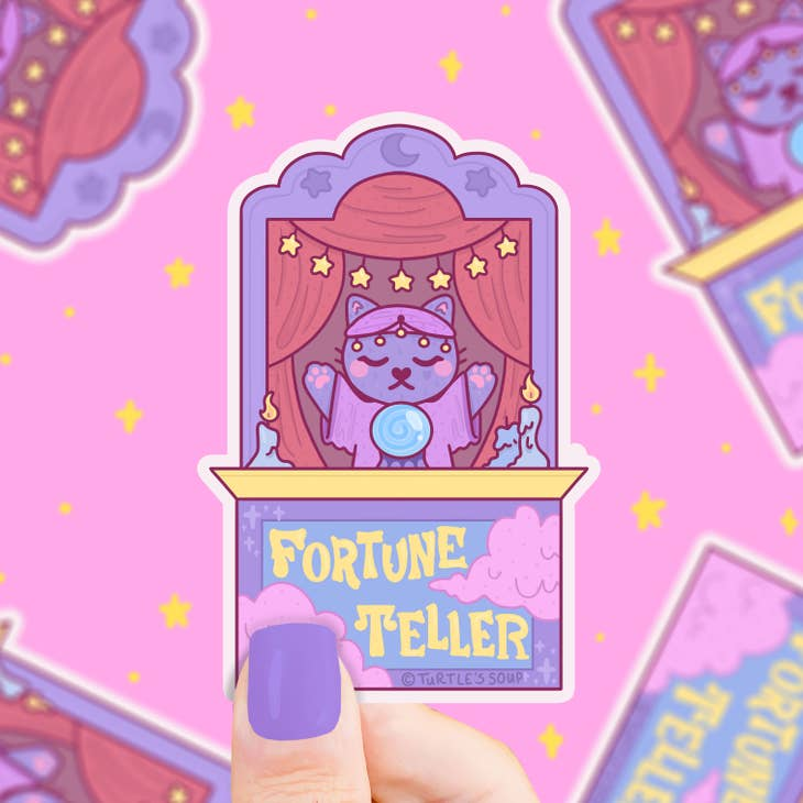Kitty Fortune Teller sticker