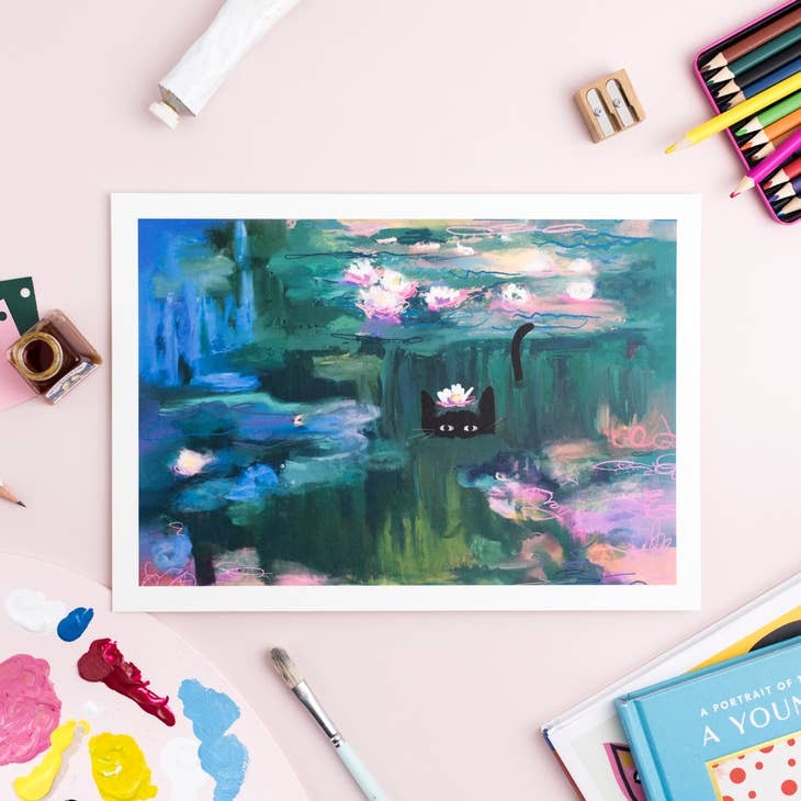 Clawed Monet 'Waterlily' art print