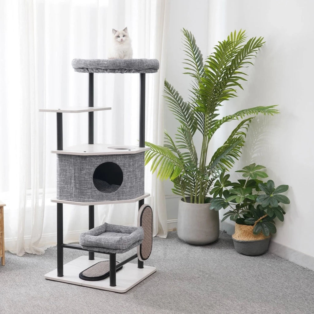 PetPals Grayson Industrial Style Cat Tree