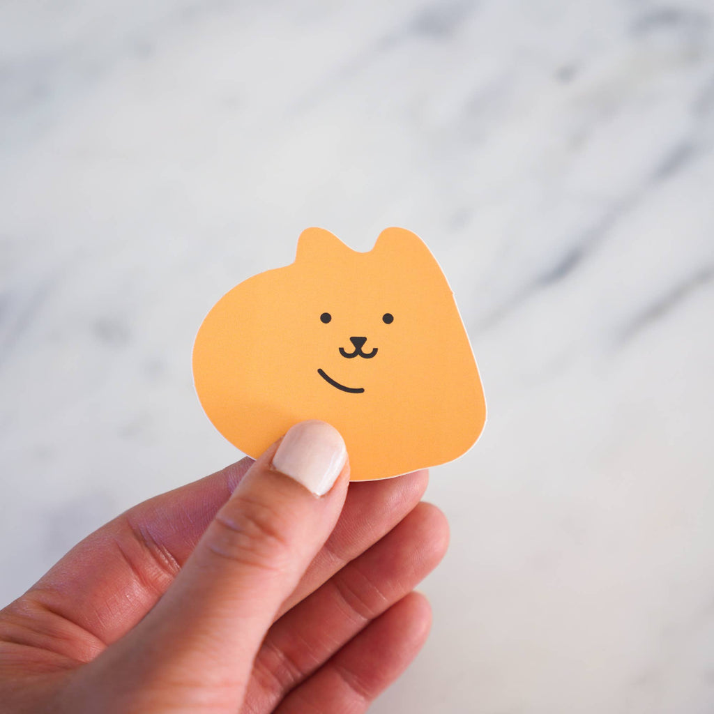 Blob Orange Cat Vinyl Sticker