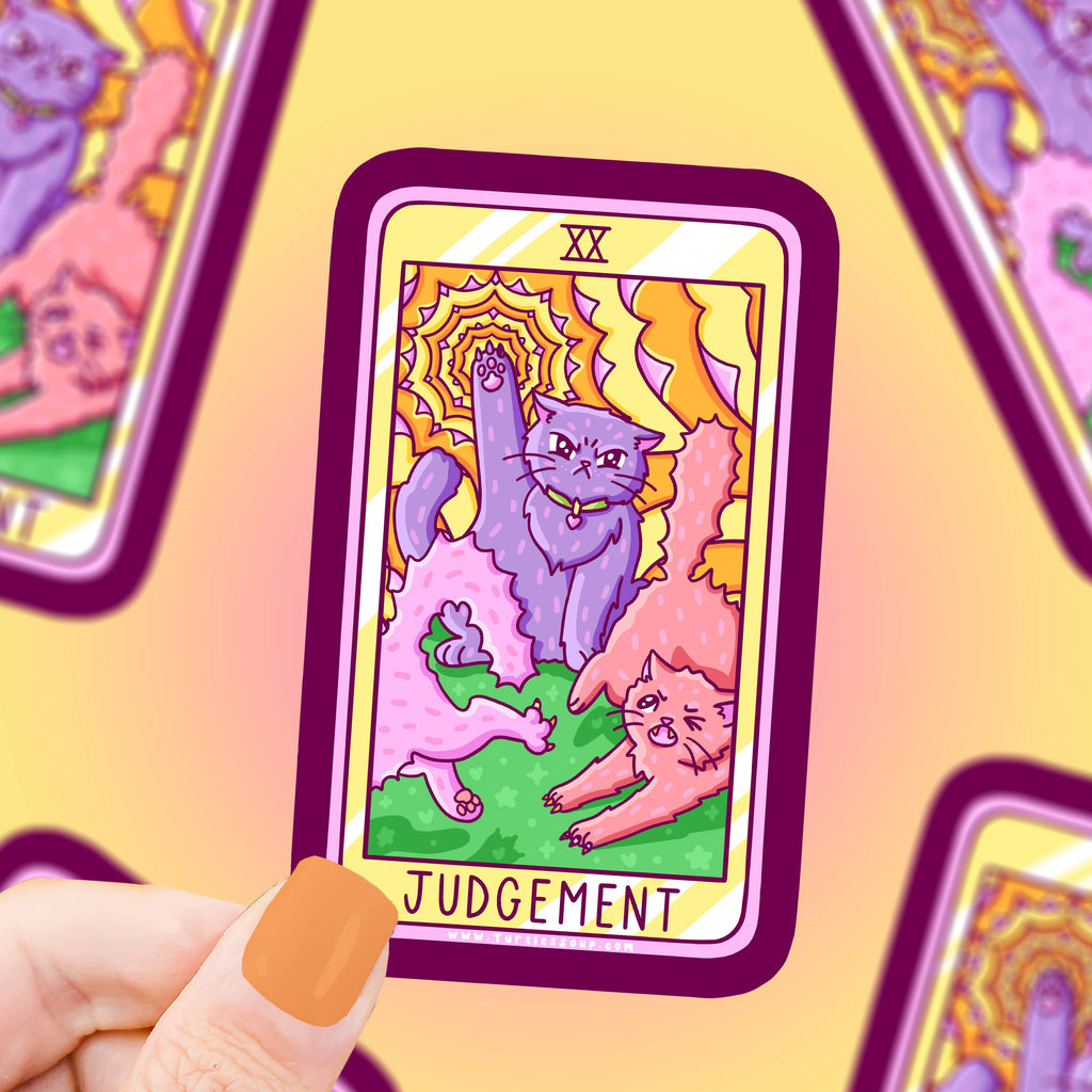 Judgement Cat Major Arcana Tarot Card Vinyl Sticker