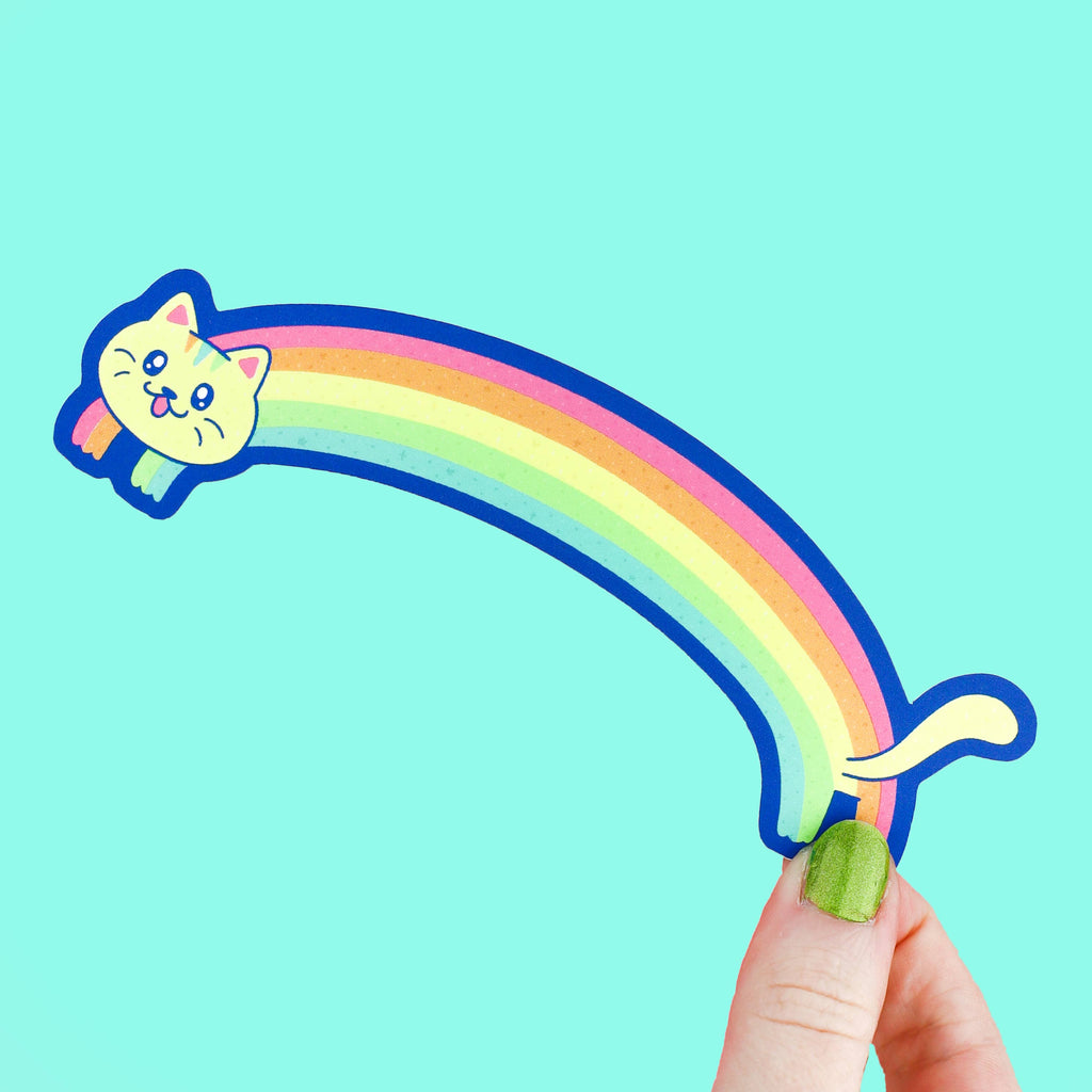 Rainbow Cat Arc Long Bookmark