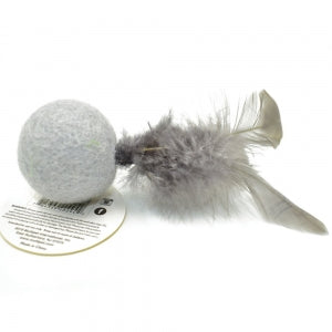 Multipet Felted Feather Ball Catnip Toy