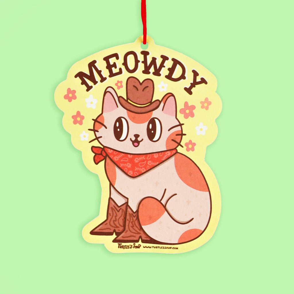 Meowdy Western Cowboy Orange Cat Scented Air Freshener