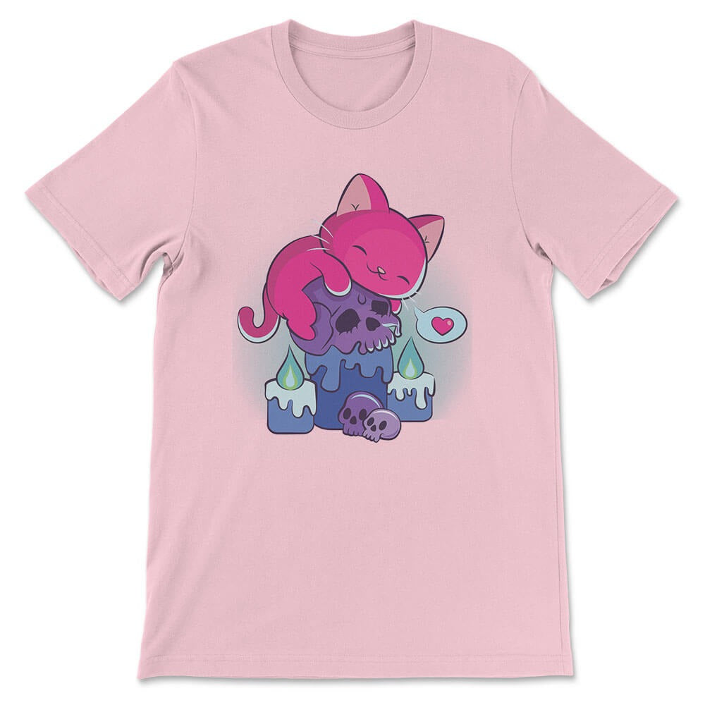 Bisexual Cat on Skulls t-shirt