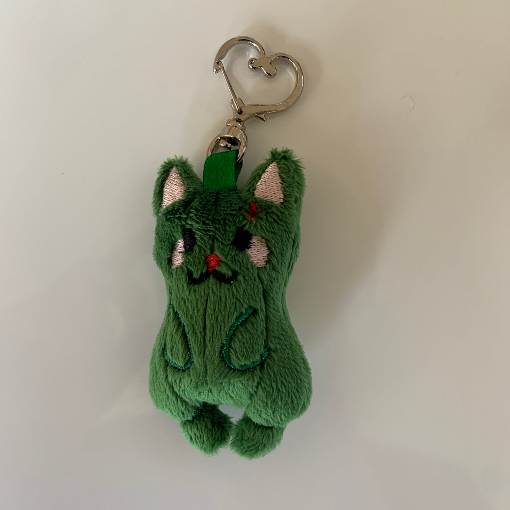 Pickle Cat plush keychain