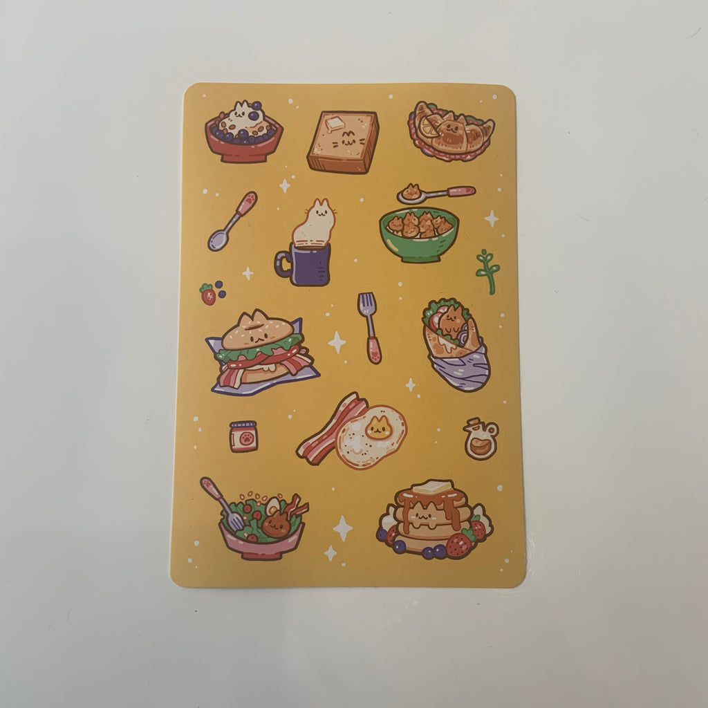 Food Cat sticker sheet