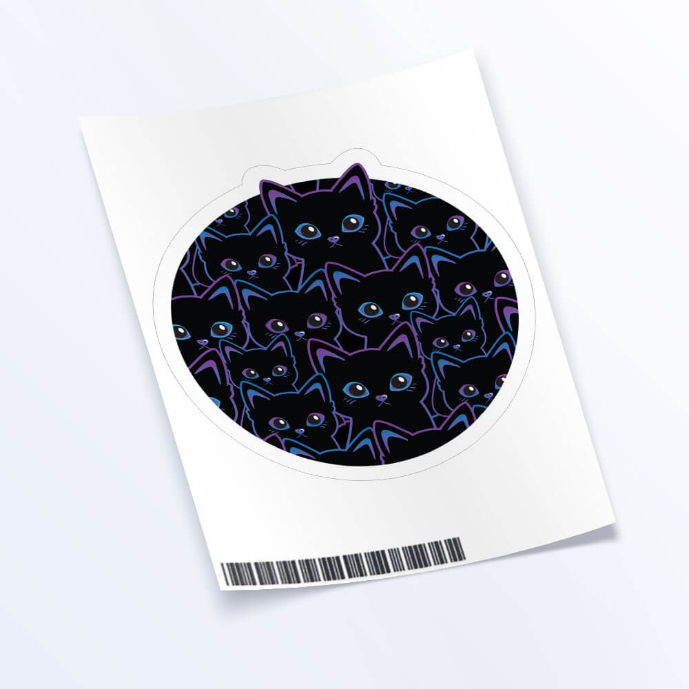 Kawaii Black Cats sticker