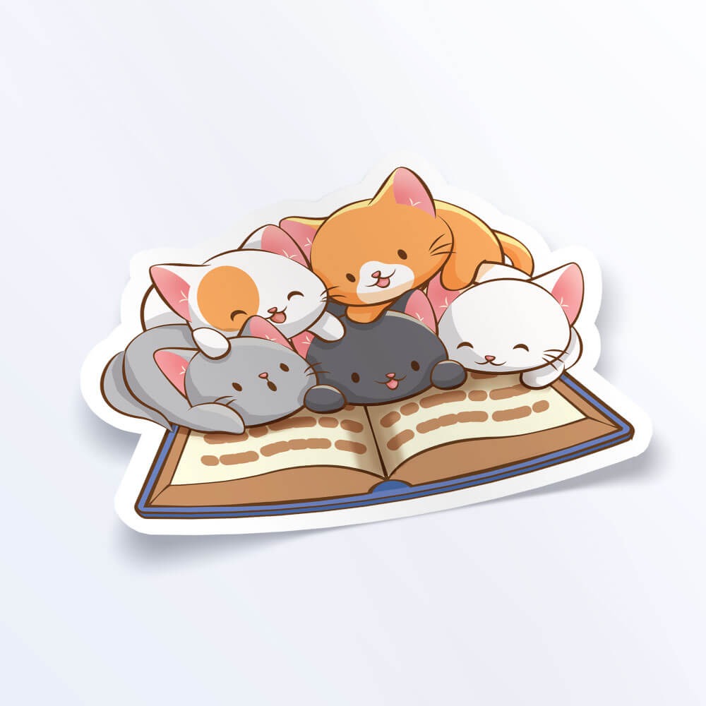 Reading Cats sticker