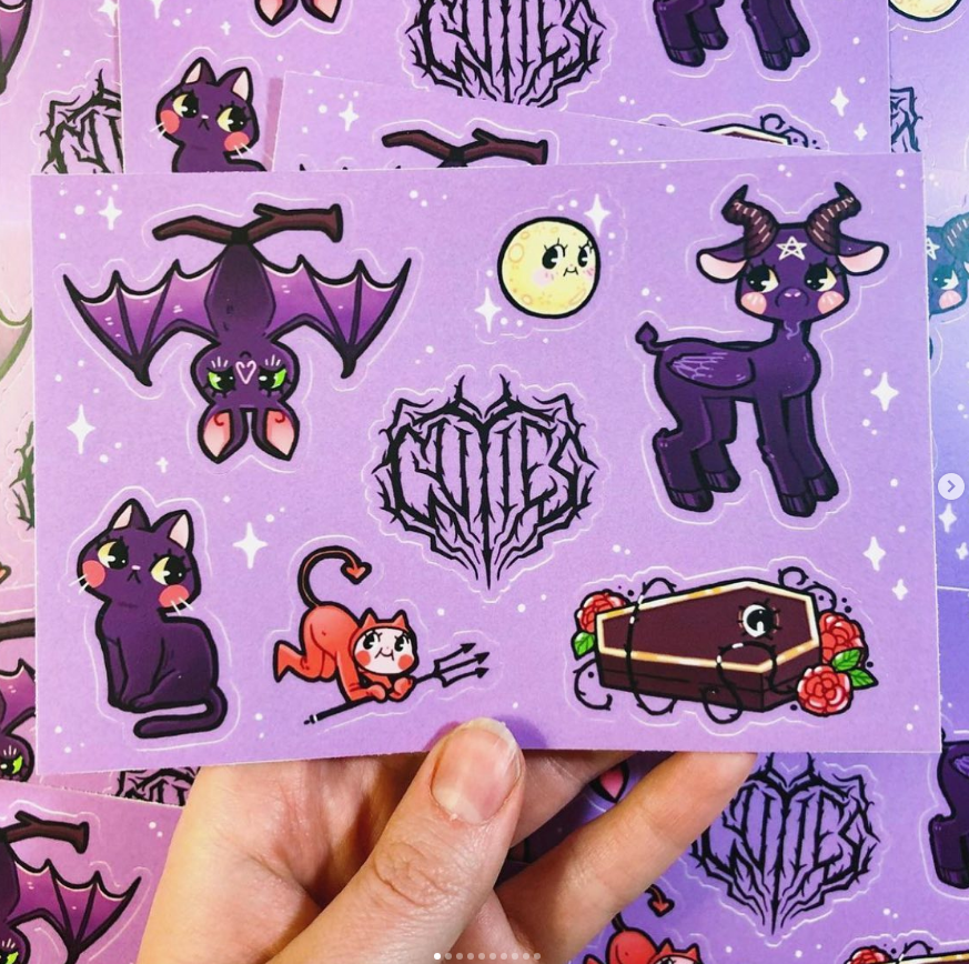 Cute Occult Animals sticker sheet