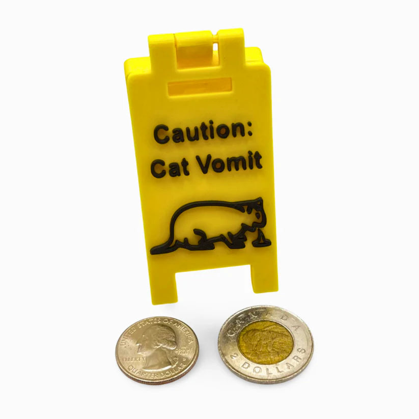 Caution: Cat Vomit Miniature A-Frame Sign