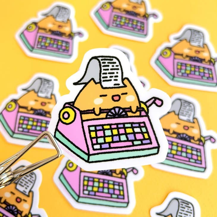 Typewriter Cat sticker