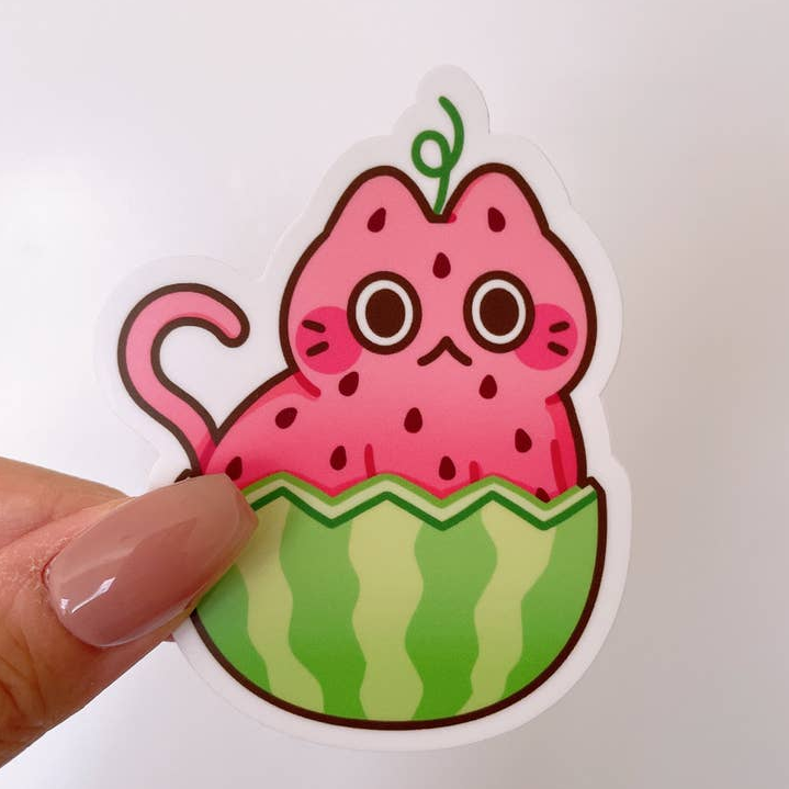 Watermelon Cat sticker
