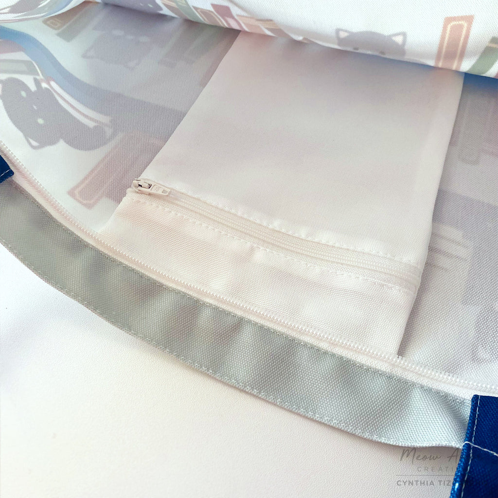 Zodiac Astrology Cats Canvas Zipper Tote Bag