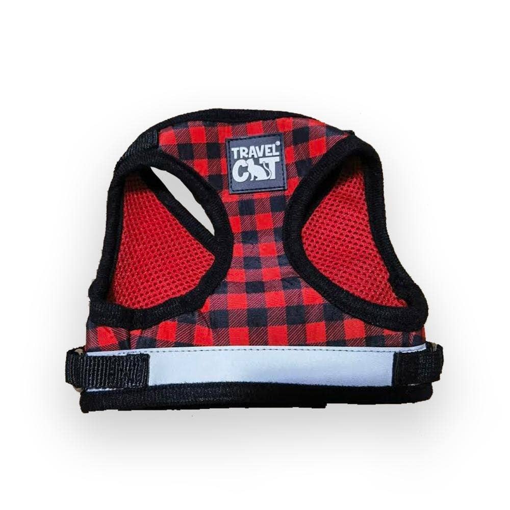 "The Pawsitively Plaid" Buffalo Red Plaid Cat Harness & Leash Set