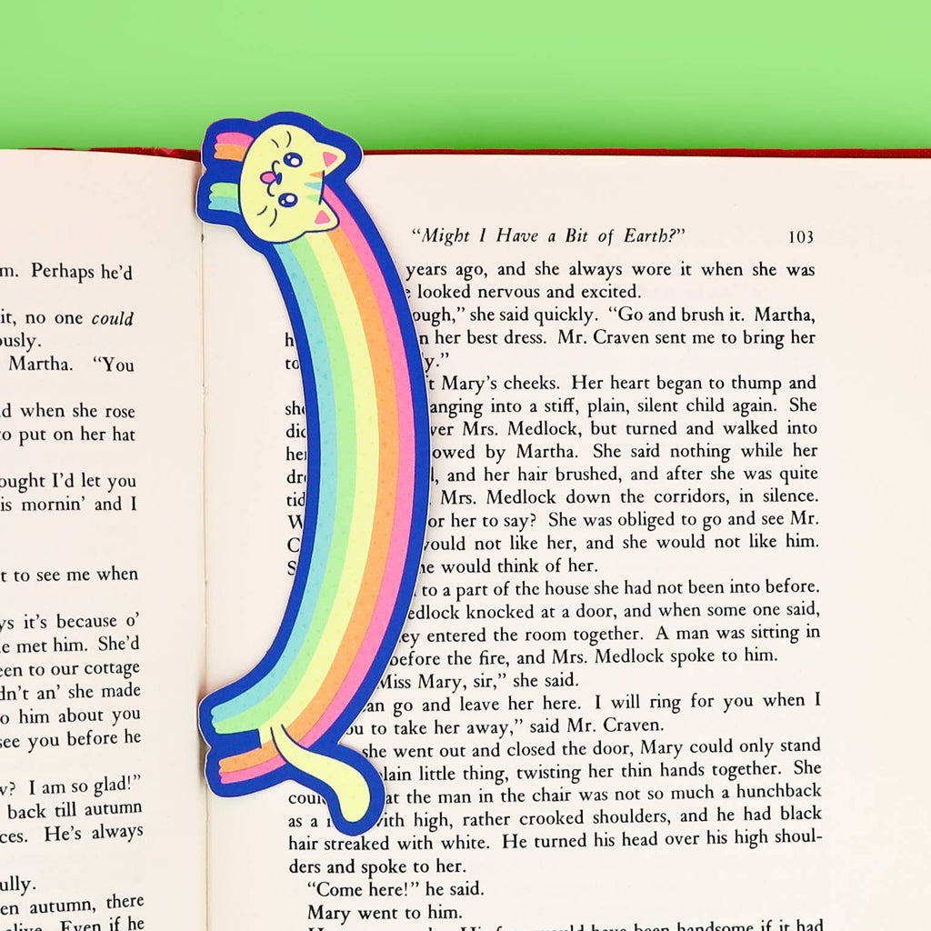 Rainbow Cat Arc Long Bookmark