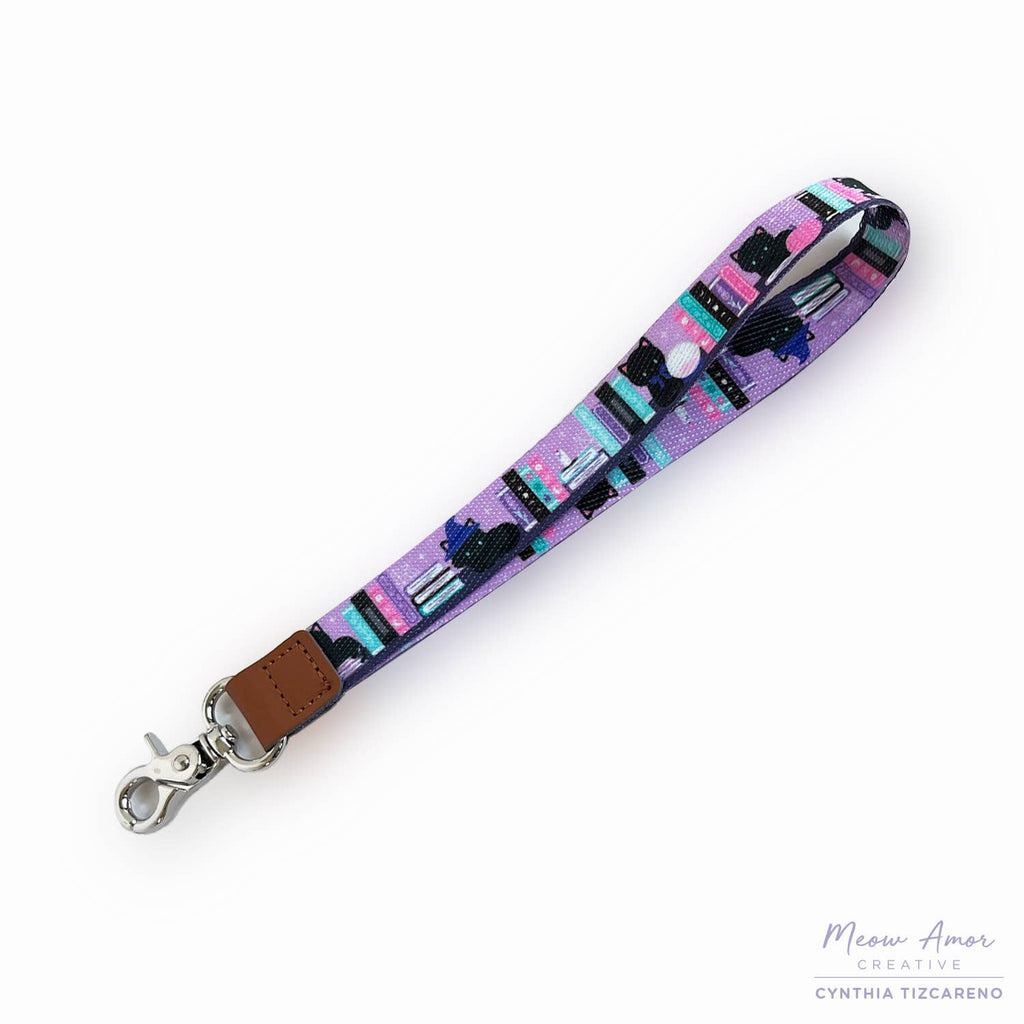 Lanyard with cat pattern on a white background
