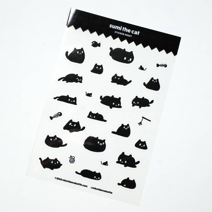 Sumi Cat sticker sheet