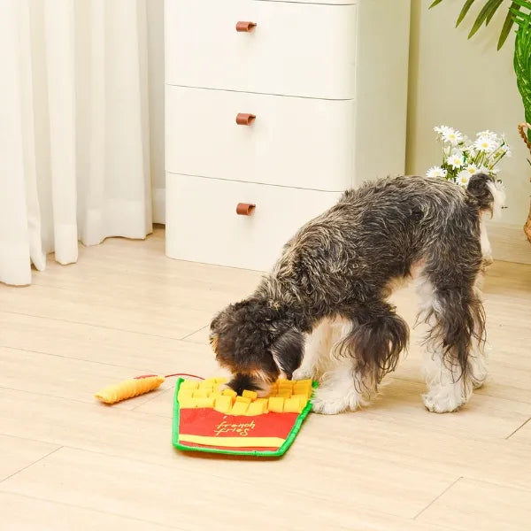 HugSmart Sniff 'n' Seek French Fries Snuffle Whisker Mat Slow Feeder