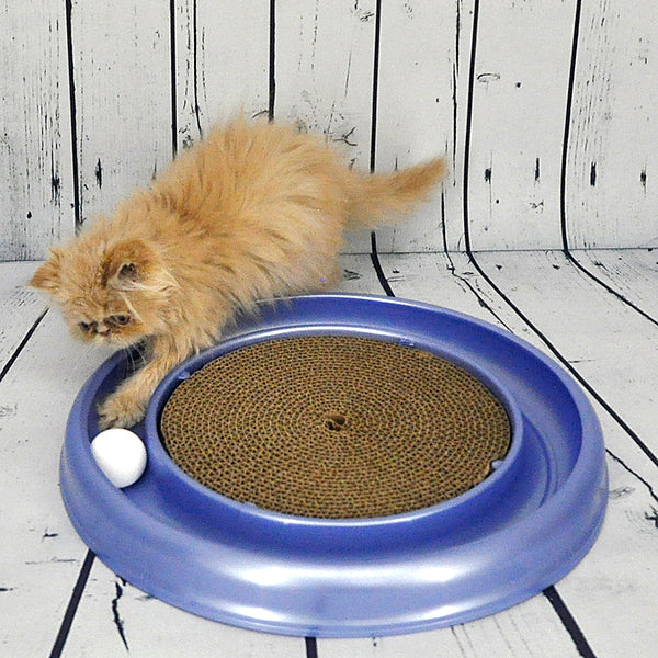Turbo Scratcher with Ball Track Cat Toy