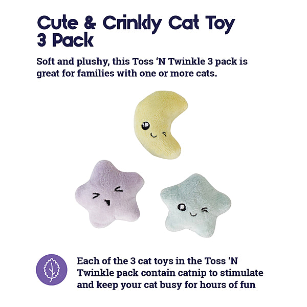 Petstages Toss 'n' Twinkle 3pk Catnip Cat Toys