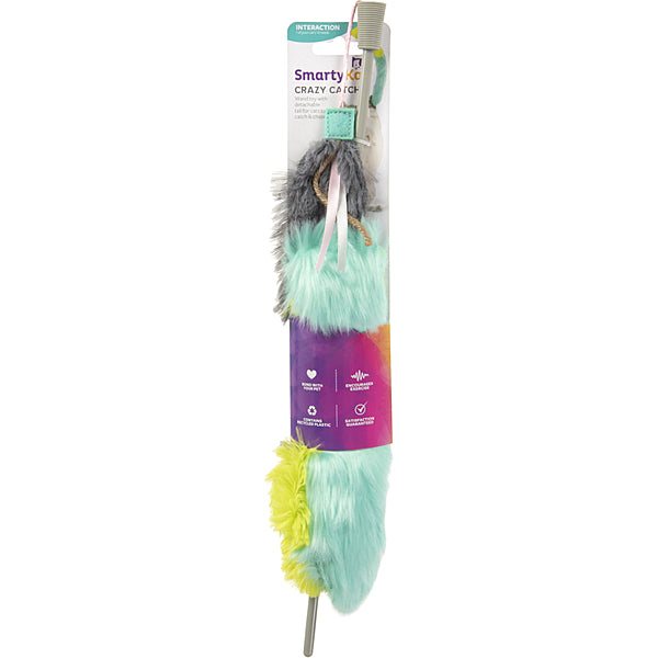 SmartyKat Crazy Catch Breakaway Plush Tail Wand Cat Toy